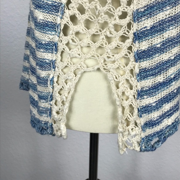 Free People Striped Crochet Sweater SW102 - Picture 6 of 8